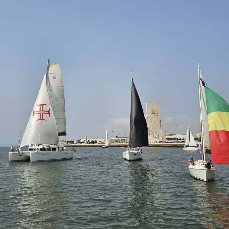 Durante a regata Plastimo no rio Tejo